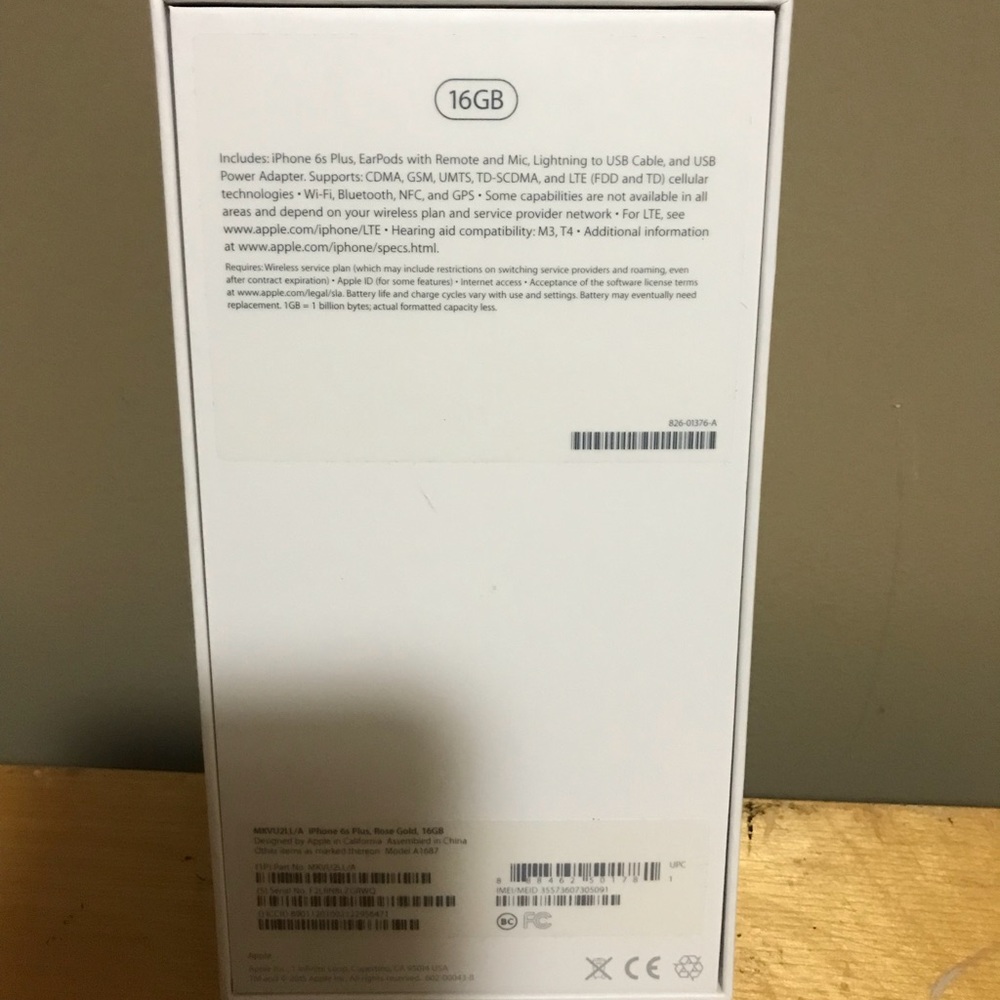 iPhone 6 S Plus Box - Picture 3 of 5